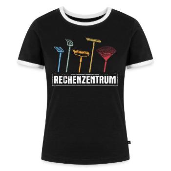 Rechenzentrum Gärtner Gärtnerei Garten Geschenkide - Frauen Kontrast-T-Shirt - Schwarz/Weiß - Vorne - Selfina (174cm)