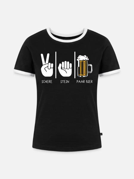 blockedName - Frauen Kontrast-T-Shirt - Schwarz/Weiß