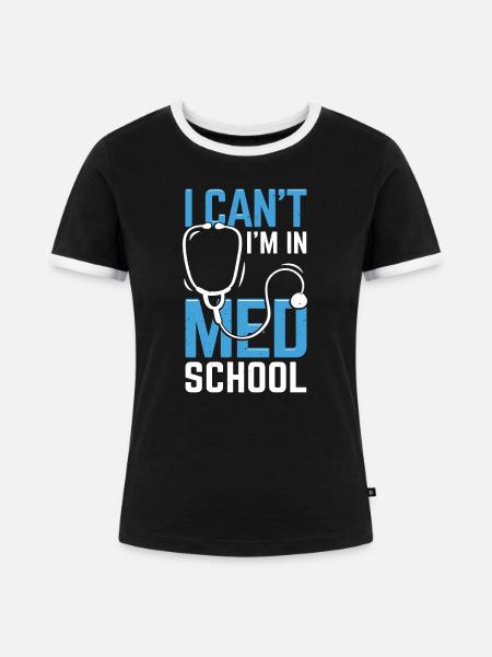 Medizin Student Studium Medizinstudent Geschenk - Frauen Kontrast-T-Shirt - Schwarz/Weiß