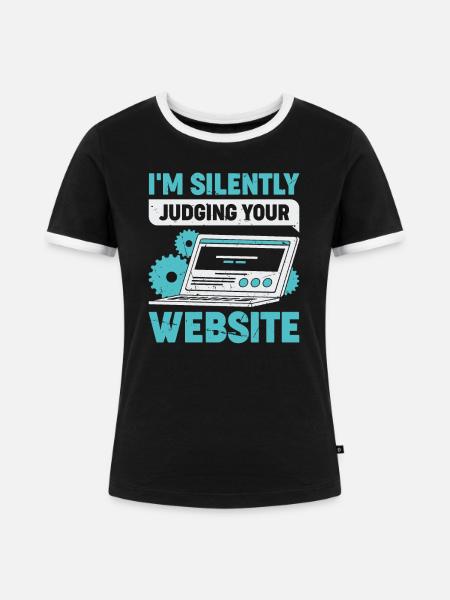 Lustiges Webdesign Webdesigner Geschenk - Frauen Kontrast-T-Shirt - Schwarz/Weiß