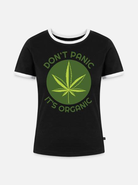 Hanf - Frauen Kontrast-T-Shirt - Schwarz/Weiß