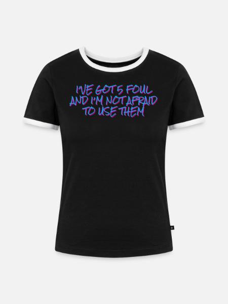 Fouls nur - Frauen Kontrast-T-Shirt - Schwarz/Weiß