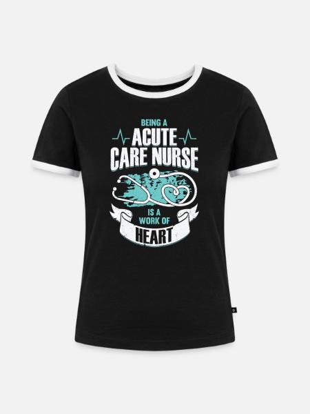 Intensivpflege Intensivpflegerin Geschenk - Frauen Kontrast-T-Shirt - Schwarz/Weiß
