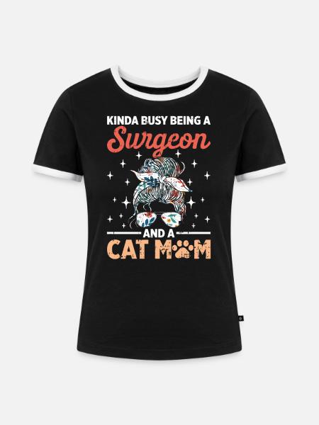 Chirurg - Frauen Kontrast-T-Shirt - Schwarz/Weiß