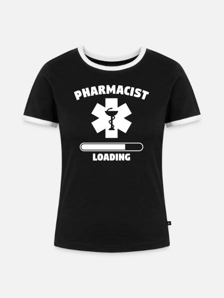 Pharmacist Loading Pharmacy Technician Medical - Frauen Kontrast-T-Shirt - Schwarz/Weiß