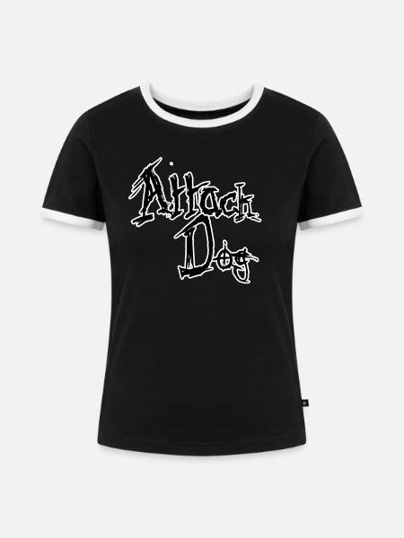 Attack dog - Frauen Kontrast-T-Shirt - Schwarz/Weiß