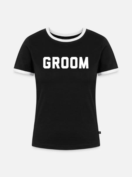 Groom - Bachelor Night - Frauen Kontrast-T-Shirt - Schwarz/Weiß