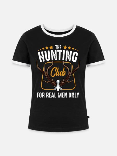 Jagd - Frauen Kontrast-T-Shirt - Schwarz/Weiß