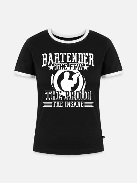 Barkeeper Stolzer Barkeeper - Frauen Kontrast-T-Shirt - Schwarz/Weiß