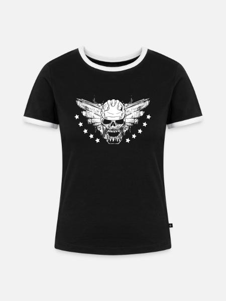 Bauarbeiter - Frauen Kontrast-T-Shirt - Schwarz/Weiß