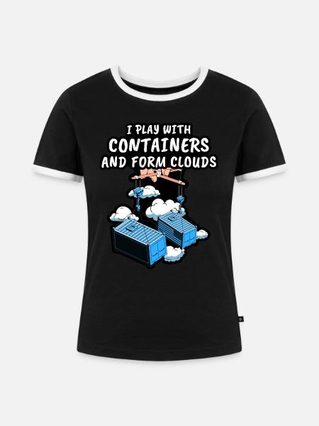 Devops Gag Geschenke - Frauen Kontrast-T-Shirt - Schwarz/Weiß
