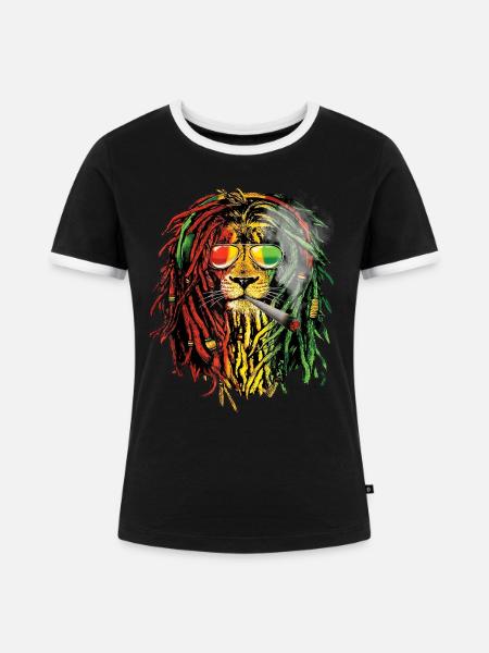 Cannabis Hanf THC 420 - Frauen Kontrast-T-Shirt - Schwarz/Weiß
