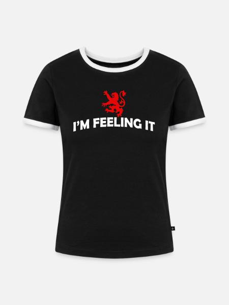 Ich fühle es - Frauen Kontrast-T-Shirt - Schwarz/Weiß