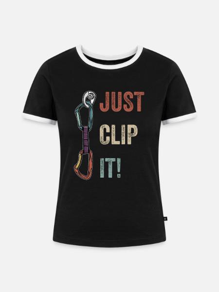 Kletterer sportklettern geschenk - Frauen Kontrast-T-Shirt - Schwarz/Weiß
