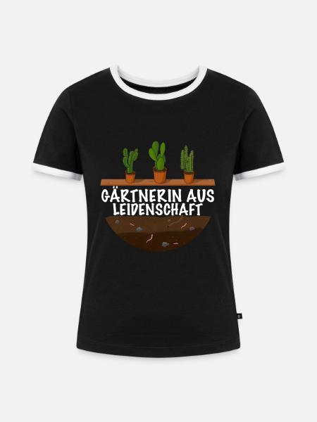 Gärtnerin aus Leidenschaft - Frauen Kontrast-T-Shirt - Schwarz/Weiß