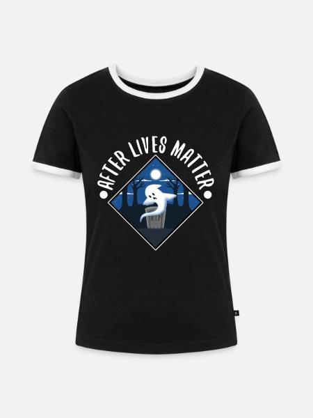 After Lives Matter - Frauen Kontrast-T-Shirt - Schwarz/Weiß