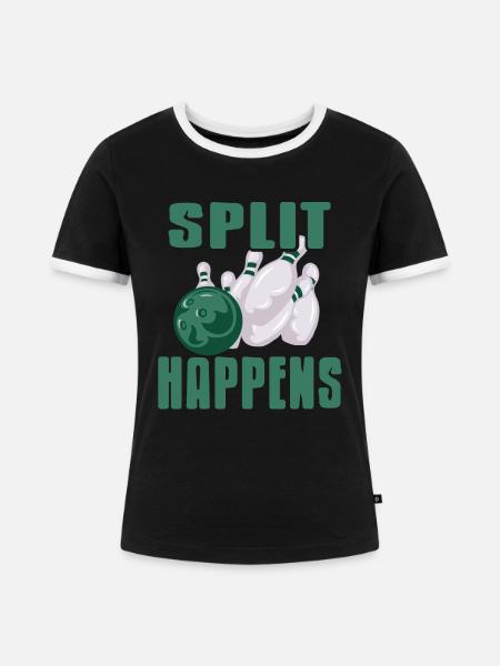 Split Happens - Frauen Kontrast-T-Shirt - Schwarz/Weiß
