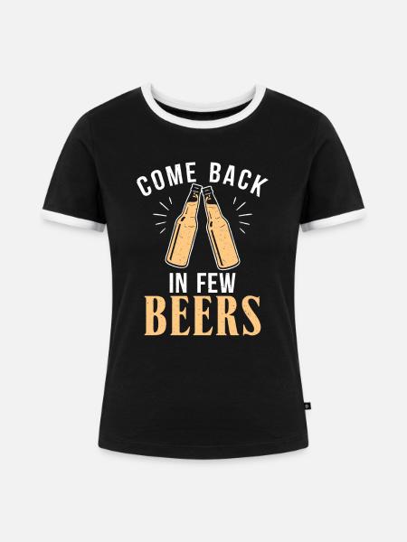 Biertrinker Bier Geschenke - Frauen Kontrast-T-Shirt - Schwarz/Weiß
