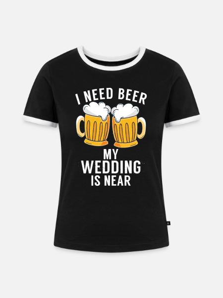 Biertrinker Bier Geschenke - Frauen Kontrast-T-Shirt - Schwarz/Weiß