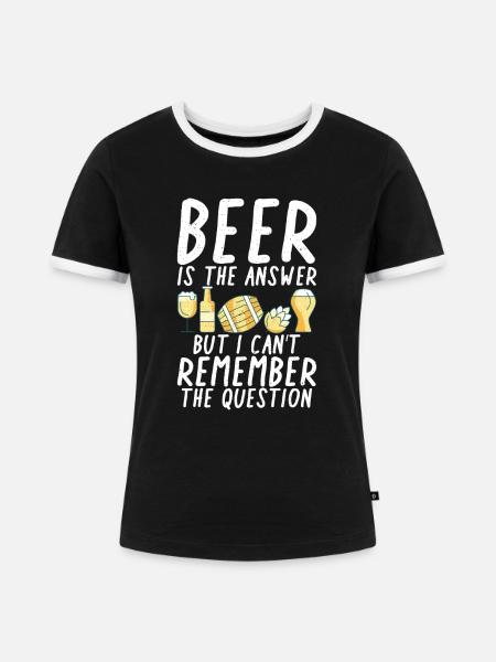 Biertrinker Bier Geschenke - Frauen Kontrast-T-Shirt - Schwarz/Weiß