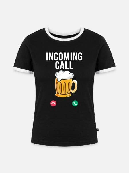Biertrinker Bier Geschenke - Frauen Kontrast-T-Shirt - Schwarz/Weiß
