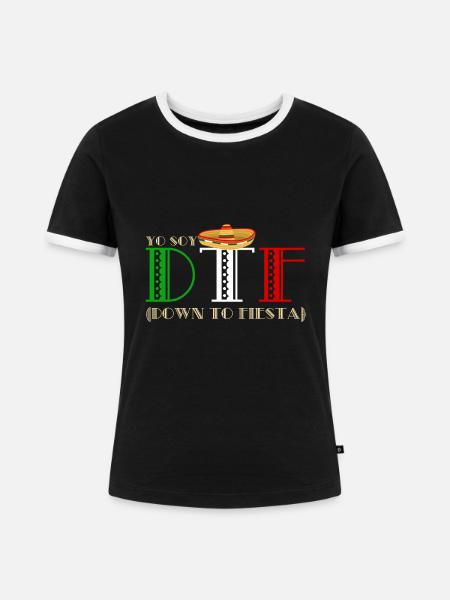 Cinco De Mayo - Frauen Kontrast-T-Shirt - Schwarz/Weiß