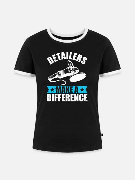 Autoaufbereiter machen den unterschied - Frauen Kontrast-T-Shirt - Schwarz/Weiß
