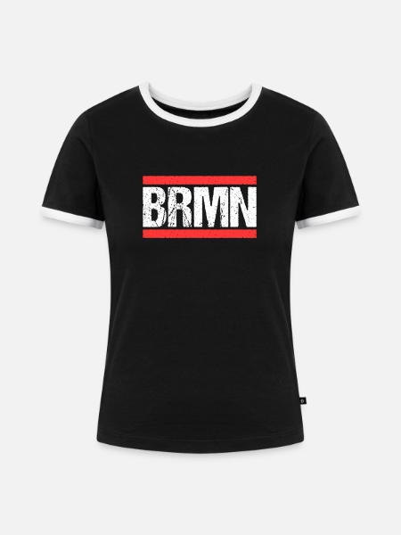 Bremerin Bremer Bremen - Frauen Kontrast-T-Shirt - Schwarz/Weiß
