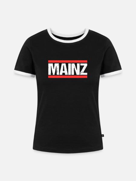Mainzerin Mainzer Mainz - Frauen Kontrast-T-Shirt - Schwarz/Weiß