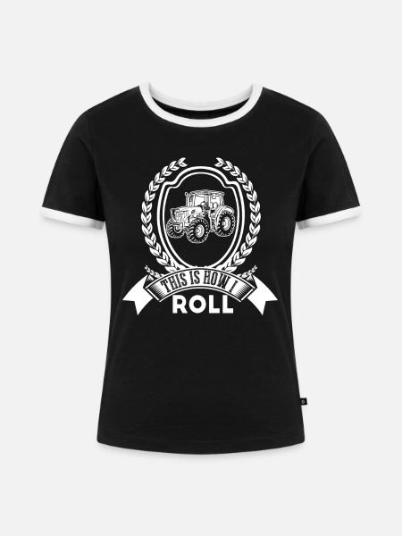 So bin ich unterwegs 2 - - Frauen Kontrast-T-Shirt - Schwarz/Weiß