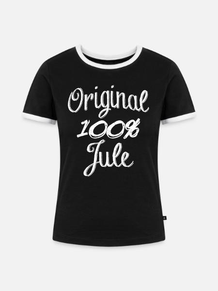 Original 100% Jule - Frauen Kontrast-T-Shirt - Schwarz/Weiß
