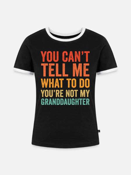 Nicht meine Enkelin - Frauen Kontrast-T-Shirt - Schwarz/Weiß