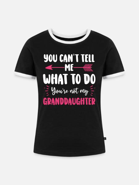 Nicht meine Enkelin - Frauen Kontrast-T-Shirt - Schwarz/Weiß