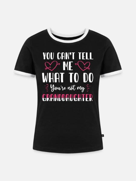 Nicht meine Enkelin - Frauen Kontrast-T-Shirt - Schwarz/Weiß