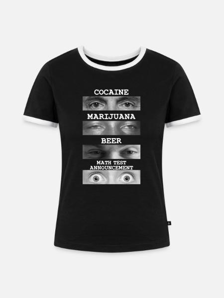 Mathe Test Überraschung - Frauen Kontrast-T-Shirt - Schwarz/Weiß