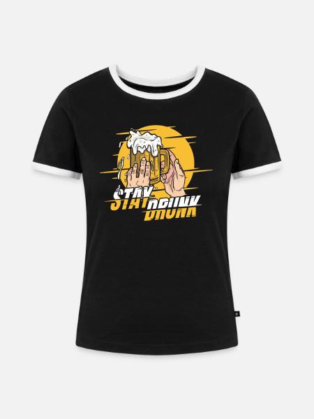 Bier Bierliebhaber Cool - Frauen Kontrast-T-Shirt - Schwarz/Weiß