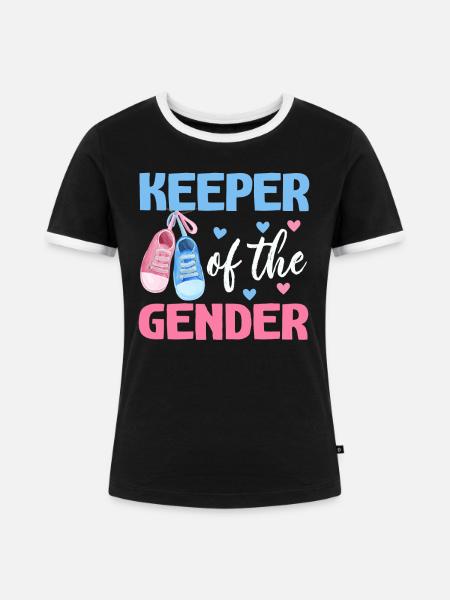 Hüter des Geschlechts - Frauen Kontrast-T-Shirt - Schwarz/Weiß