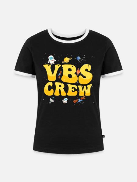 VBS-Besatzung - Frauen Kontrast-T-Shirt - Schwarz/Weiß