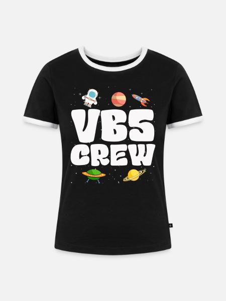 VBS-Besatzung - Frauen Kontrast-T-Shirt - Schwarz/Weiß
