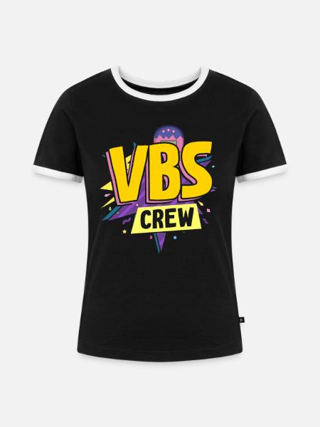 VBS-Besatzung - Frauen Kontrast-T-Shirt - Schwarz/Weiß