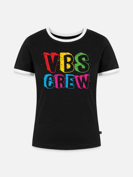 VBS-Besatzung - Frauen Kontrast-T-Shirt - Schwarz/Weiß