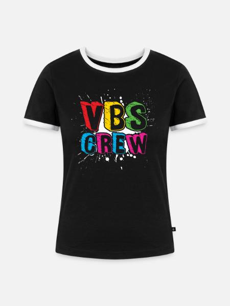 VBS-Besatzung - Frauen Kontrast-T-Shirt - Schwarz/Weiß