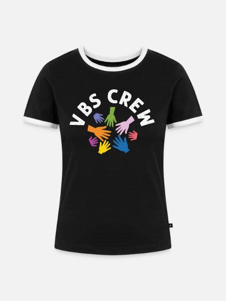 VBS-Besatzung - Frauen Kontrast-T-Shirt - Schwarz/Weiß