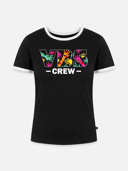 VBS-Besatzung - Frauen Kontrast-T-Shirt - Schwarz/Weiß