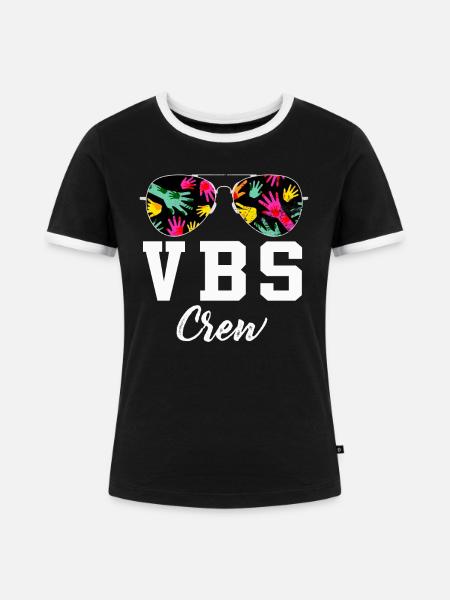 VBS-Besatzung - Frauen Kontrast-T-Shirt - Schwarz/Weiß