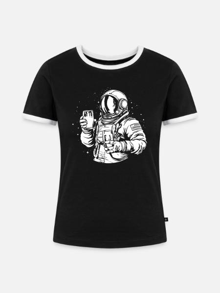Bier Bierliebhaber - Frauen Kontrast-T-Shirt - Schwarz/Weiß