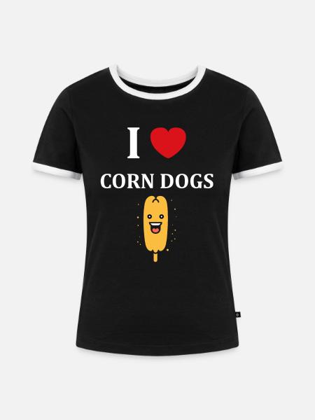 Mais Hundefutter - Frauen Kontrast-T-Shirt - Schwarz/Weiß