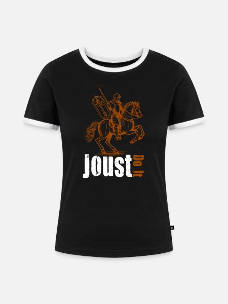 Ritter Mittelalterliche Renaissance-Ritterrüstung - Frauen Kontrast-T-Shirt - Schwarz/Weiß