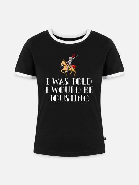 Ritter Mittelalterliche Renaissance-Ritterrüstung - Frauen Kontrast-T-Shirt - Schwarz/Weiß