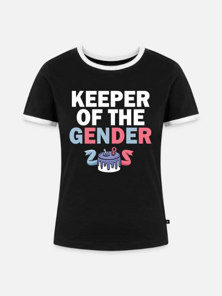 Hüter des Geschlechts - Frauen Kontrast-T-Shirt - Schwarz/Weiß